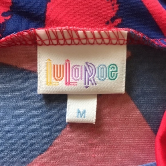 LuLaRoe Red & Blue “Simply Comfortable” Skirt Size Medium - Picture 5 of 5